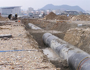 海南排污管道施工现场